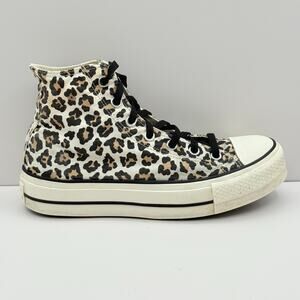 Converse All Star Womens Size 9 White Animal Print Athletic Sneakers 5709150